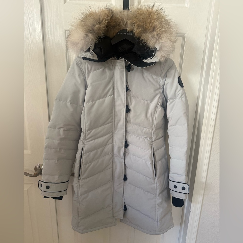 NEW CANADA GOOSE BLACK LABEL LORETTA Parka Jacket SILVERBIRCH Women’s MEDIUM